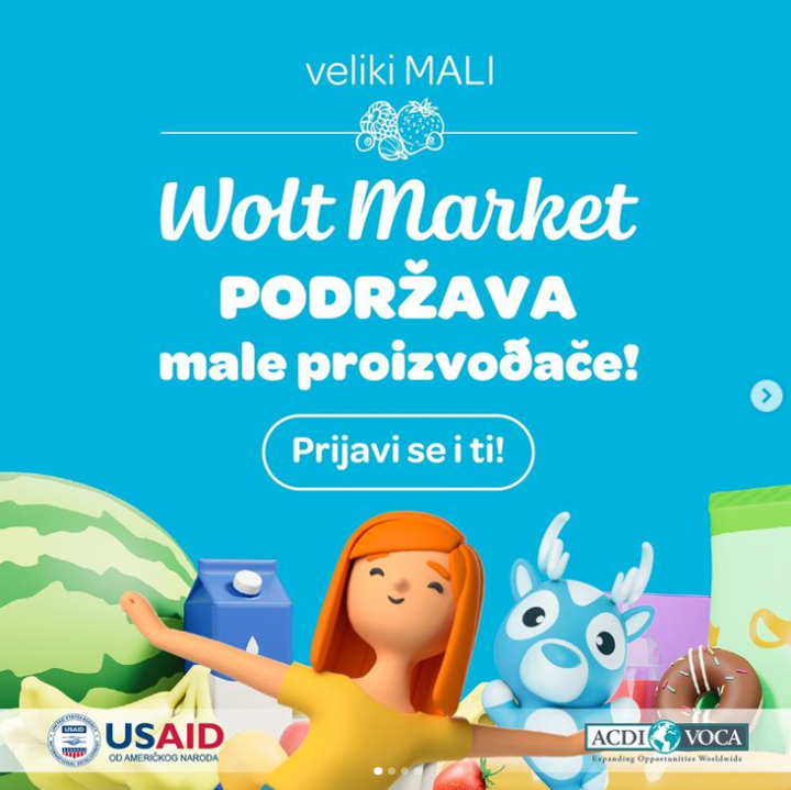 Lokalni proizvođači ulistali više od 100 svojih proizvoda na Wolt Market Projekat „velikiMALI“ ulazi u drugu godinu uz brojne inovacije